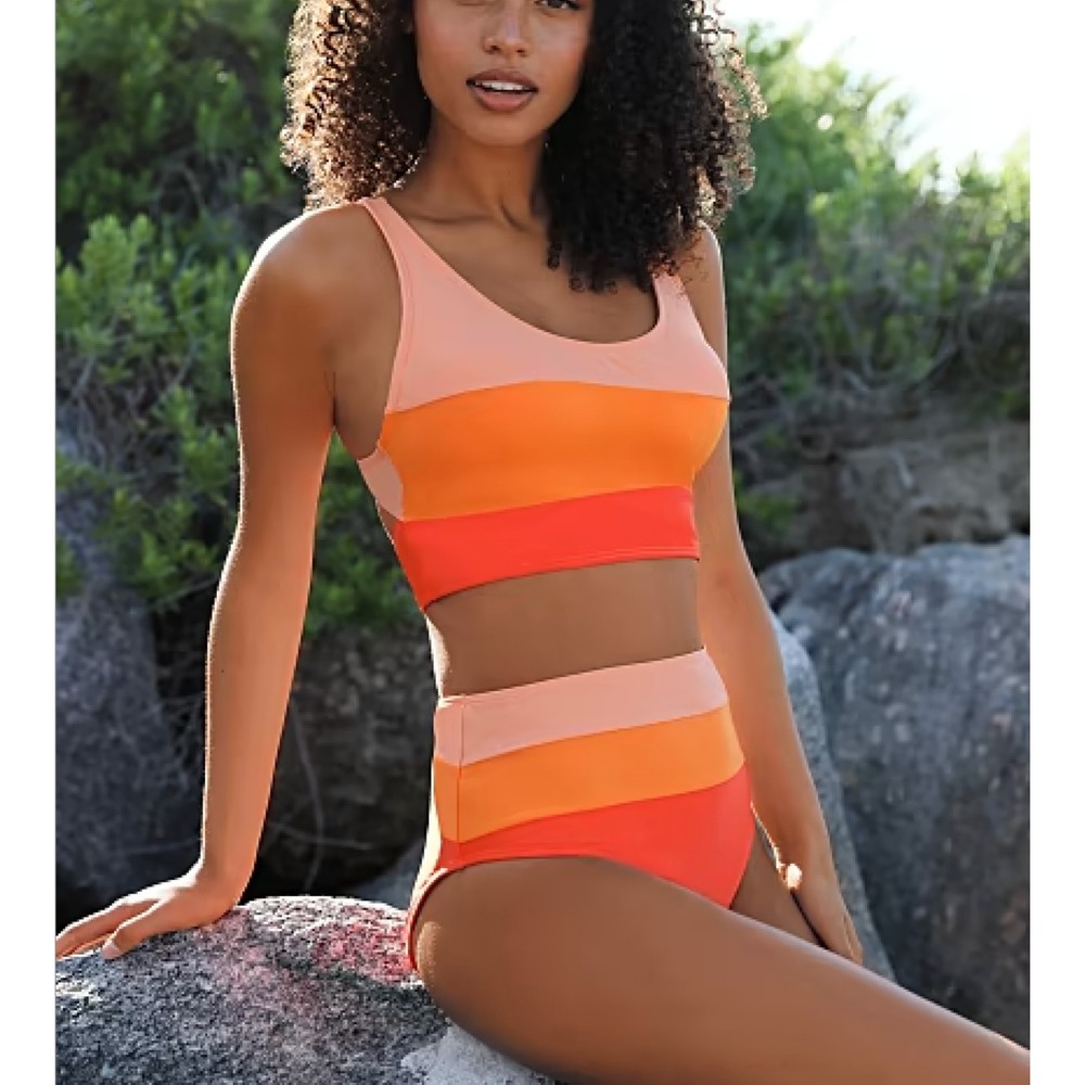 NYC AND CO HIGH WAISTED SWIMWEAR BIKINI NWT